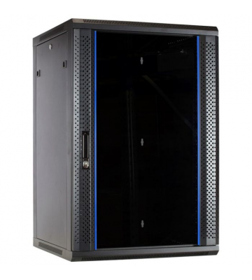 22U wall mount server rack with glass door 600x600x1100mm (WxDxH)