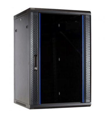 27U wall mount server rack with glass door 600x600x1300mm (WxDxH)