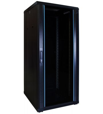 27U server rack with glass door 600x600x1400mm (WxDxH)