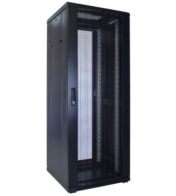 32U server rack with perforated door 600x600x1600mm (WxDxH)