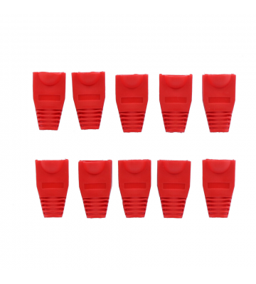 RJ45 plug boot red 10 pieces