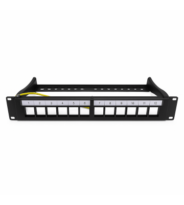 STP patch panel for keystones - 12 ports