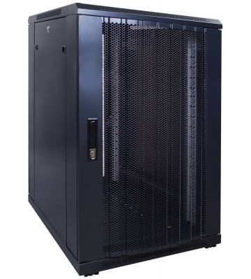 18U server rack with perforated door 600x800x1000mm  (WxDxH)