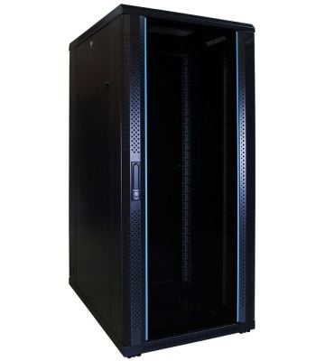 27U server rack unmounted with glass door 600x800x1400mm (WxDxH)