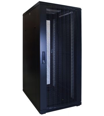 27U server rack with perforated door 600x800x1400mm (WxDxH)