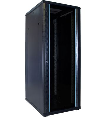 32U server rack unmounted with glass door 600x800x1600mm (WxDxH)
