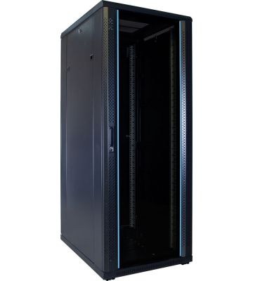 32U server rack with glass door 600x800x1600mm (WxDxH)