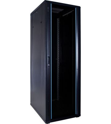 37U server rack with glass door 600x800x1800mm (WxDxH)