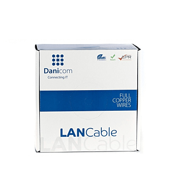 DANICOM CAT5E UTP 100m on a reel solid - LSZH (Eca)