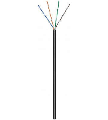 CAT6 U/UTP 100m outdoor cable reel - black - CCA