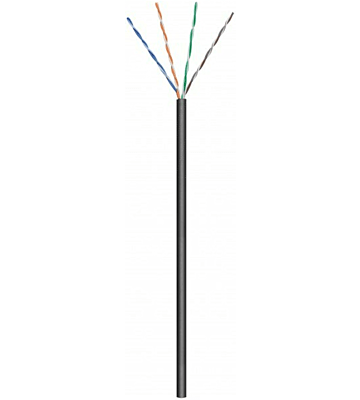 CAT6 U/UTP 305m outdoor cable on a reel stranded black CCA