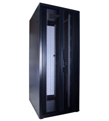 42U server rack with perforated split doors front and back 800x1000x2000mm (WxDxH)