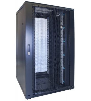 27U server rack with perforated door 800x800x1400mm (WxDxH)