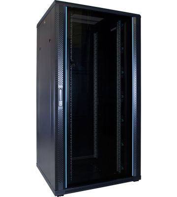 32U server rack with glass door 800x800x1600mm (WxDxH)