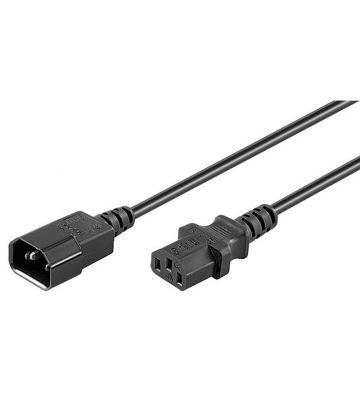 Power cable C13 to C14 1m black