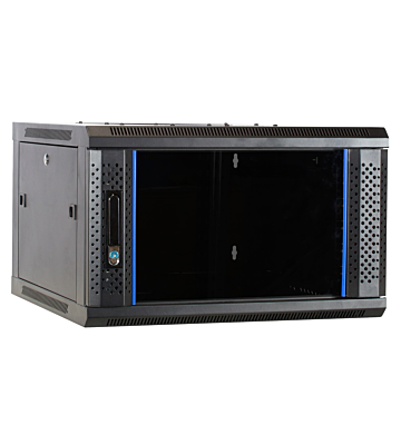 4U wall-mount server rack unassembled with glass door 600x600x280mm (WxDxH)