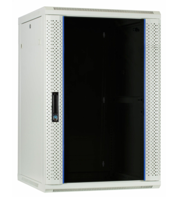 27U wall mount server rack with glass door 600x600x1300mm (WxDxH) White