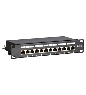10 Inch CAT5e FTP patch panel - 12 ports