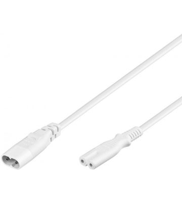 Power cord C7 to C8 2m white