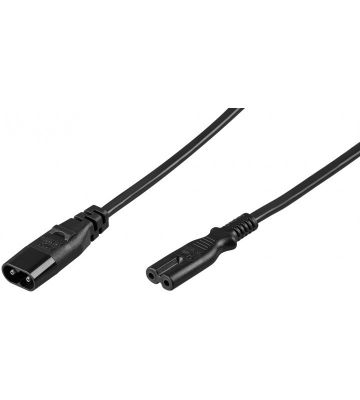 Power cord C7 to C8 2m black