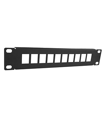 UTP patch panel for keystones - 10 ports
