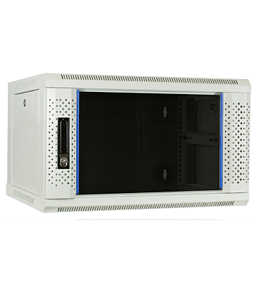 4U white wall mount server rack with glass door 600x450x280mm (WxDxH)