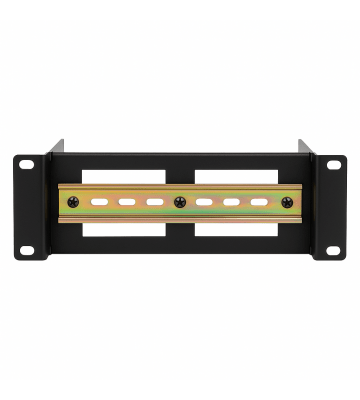 2U DIN rail for 10-inch racks - adjustable in depth