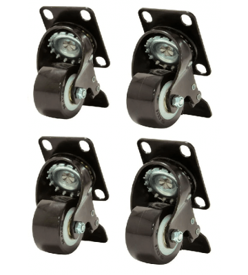 Set castors with brake for all server racks