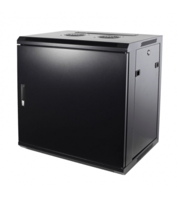 9U wall mount server rack with metal door 600x450x500mm (WxDxH)