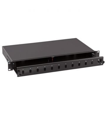 19" patch panel LC/SC/E2000 ongemonteerd 12 ports extendible black