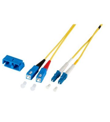 OS2 duplex fibre optic cable LC-SC 1m