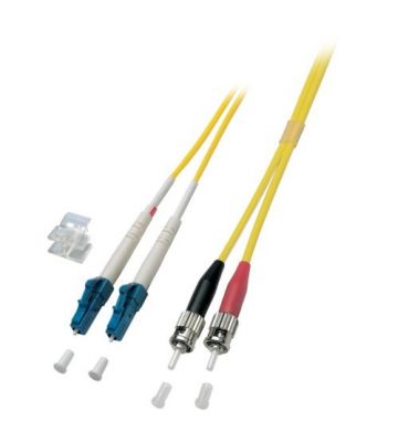 OS2 duplex fibre optic cable LC-ST 1m