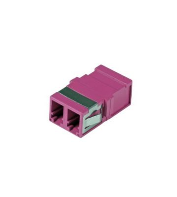 Multimode keystone coupling LC-LC duplex purple