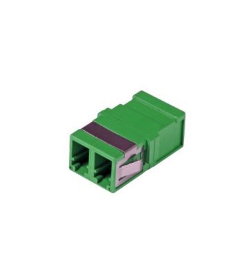 Singlemode keystone coupling LC-LC duplex green