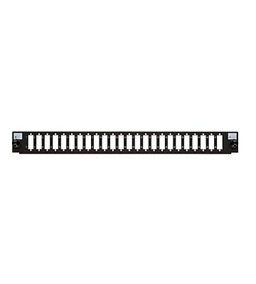 Front LC/SC 24-port black quad/duplex panel suitable for universal fiber optic tray