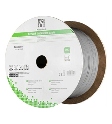 Alfaco Cat6 F/UTP solid core cable on reel 305m grey LSZH – (Eca)