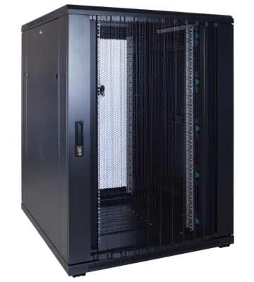 22U server rack with perforated door 800x1200x1200mm (WxDxH)