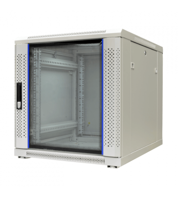 15U white mini server rack with glass door 600x800x860mm (WxDxH)