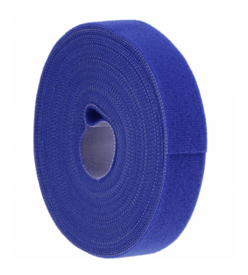 Velcro tape 9 mm wide, 5 m, woven - blue
