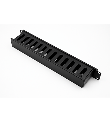 19 Inch Cable Duct with Sliding Cover – Plastic, 1U