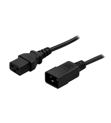 Power cable C19 to C20 1,80m black