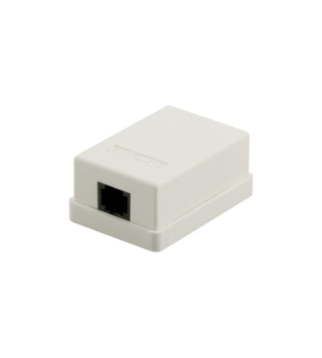 CAT5e UTP 1 port surface mount box, ivory