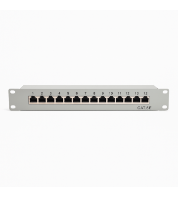 10 Inch Patch Panel – 12 Ports Cat5e STP