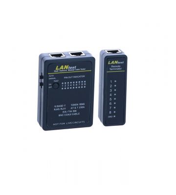 Network cable tester for UTP, FTP, S/FTP and network cables.