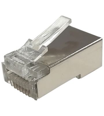 CAT5e pass through connector RJ45 - shielded - for flexible and solid core