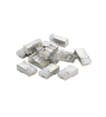 DANICOM FTP RJ45 CAT6 connector - shielded for solid cable - 10 pieces