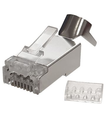 CAT6a pass through connector RJ45 - shielded - for flexible core