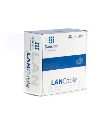 DANICOM CAT5E UTP 305m outdoor cable on a reel - solid -  PE (Fca)