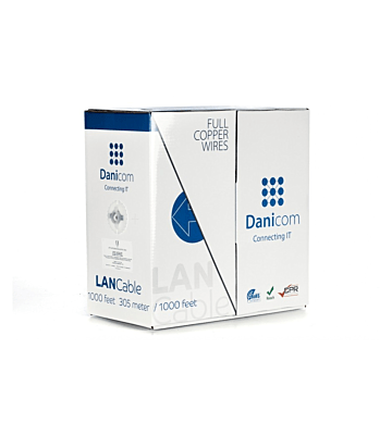 DANICOM CAT6 100% Copper UTP 305m on a reel solid -  LSZH (Cca)