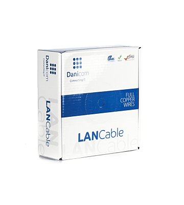 DANICOM CAT6A U/UTP 50m on a reel solid - LSZH (Dca)
